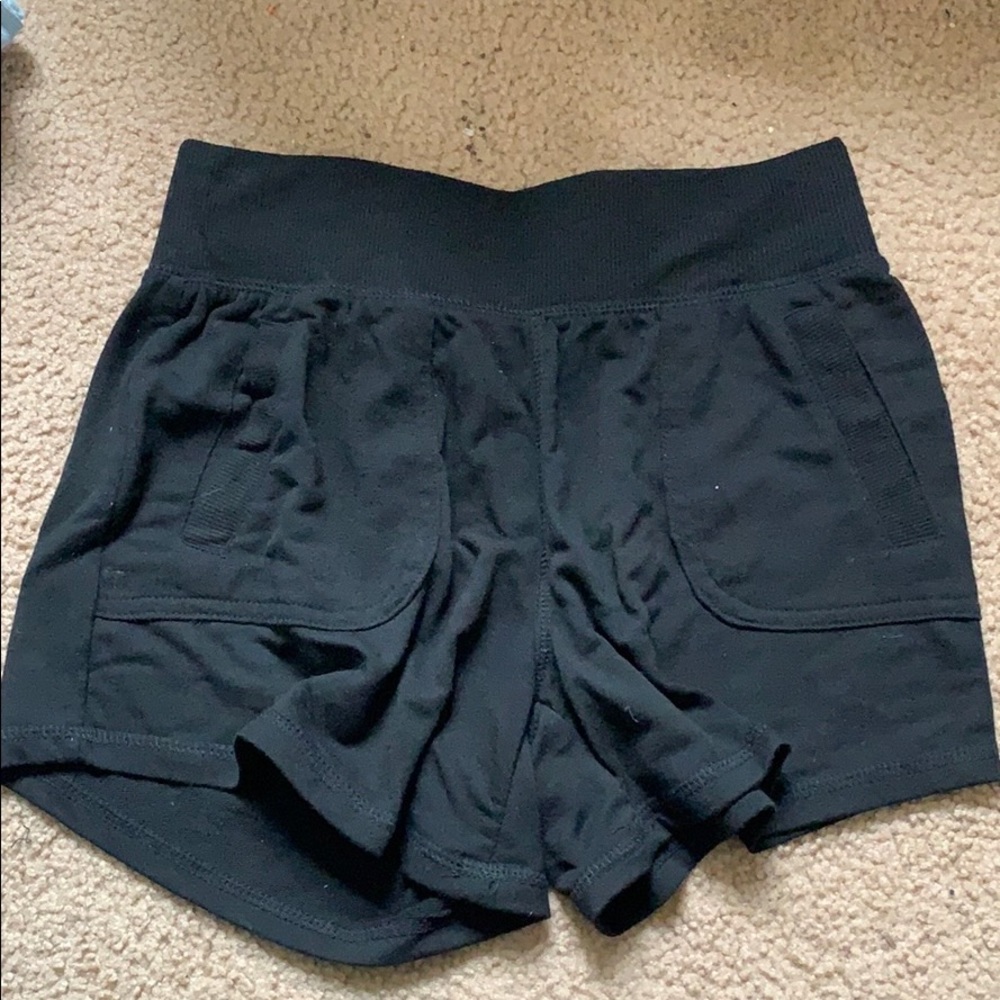 black shorts